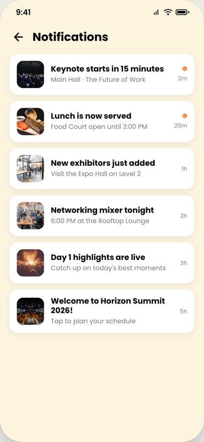 Real-time notifications